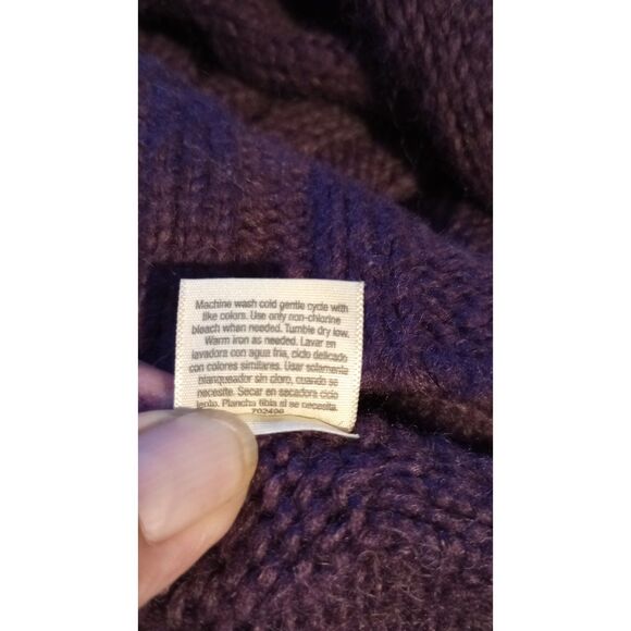 St. Johns Bay Women's Size Large Purple Wool & Mohair Blend Sweater - Picture 7 of 7